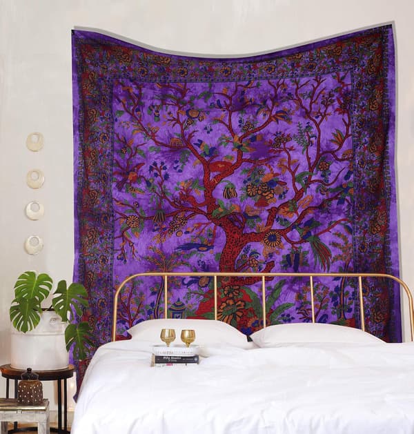 Lilla Livets Tre Veggteppe, Psykedeliske Tepper (100x150cm)