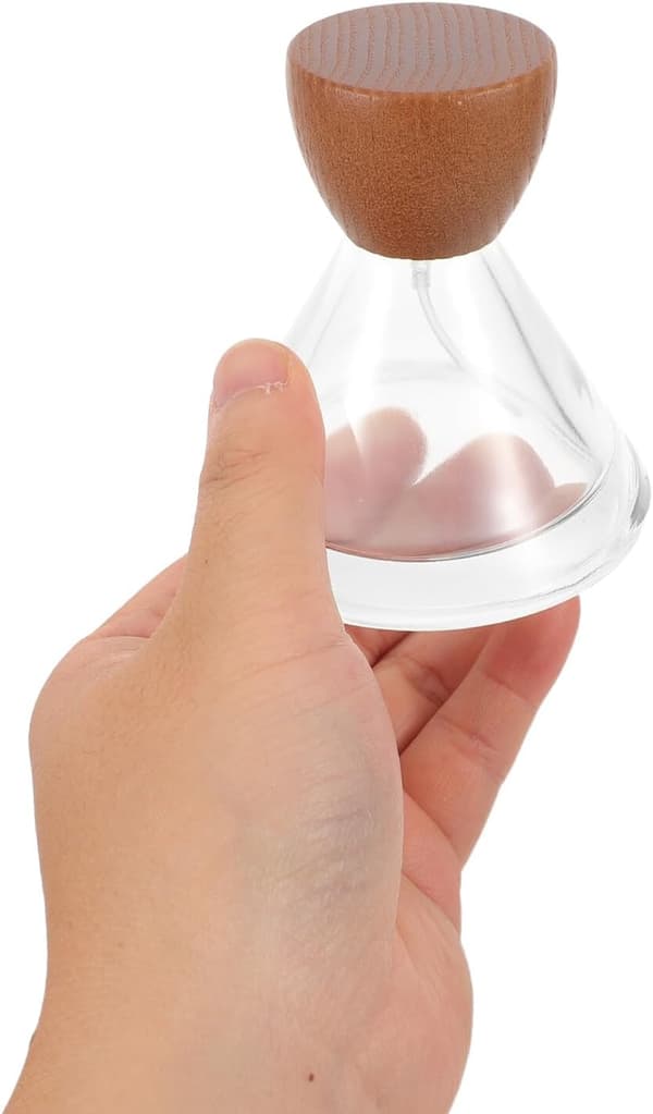 3 st 50 ml parfymflaskor med trätopp och läckagesäker spray, bärbara påfyllningsbara doftatomizers för kvinnor och män
