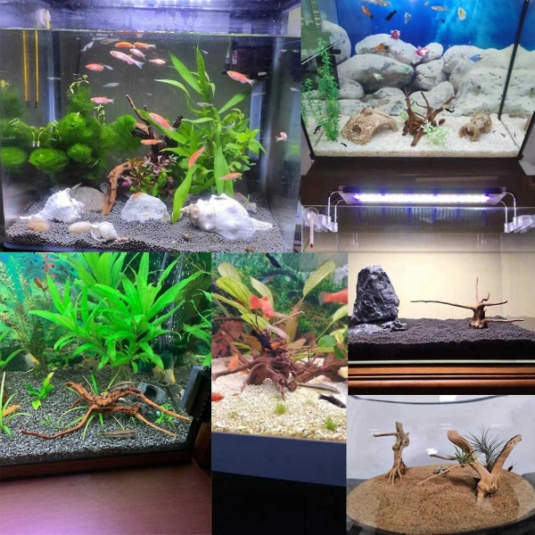 Mini drivved kompatibel med akvarium Naturlig tre grener Fisketank dekorasjoner Reptiler Trestamme Driftwo