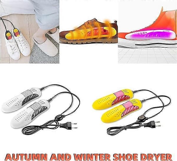 Electric Shoe Dryer - With UV Light, Portable Boot Dryer Glove Warmer Quick Drying Sanitizing Machine White White