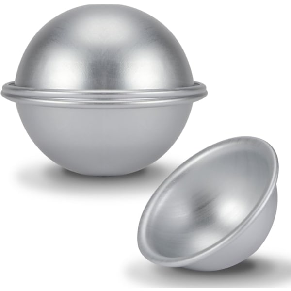En aluminiums bageform (10 cm) Halvkugle Kageforme Dessert Pudding