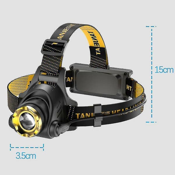 990000lm LED Hodelykt Oppladbar Hodelykt Zoombar Hodelykt