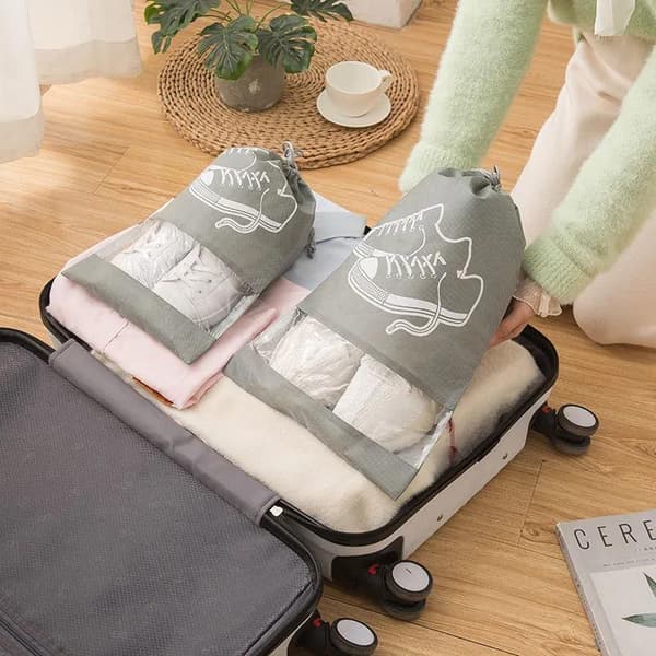 Skobag 15 kappaletta, hengittävät kuitukangaskengänsuojat vetoketjulla
