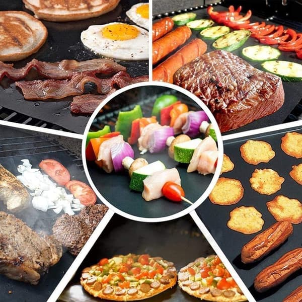 Grillmattor (10-pack), Premium och återanvändbara grillmattor