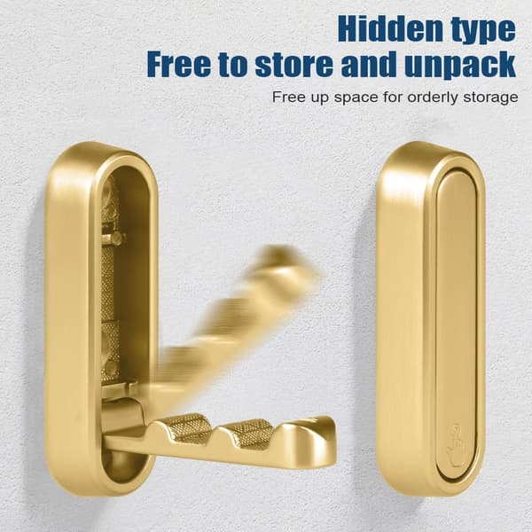 wxsp piece Wall Mounted Coat Hooks, Space Saving Coat Rack, Foldable, Wall Wardrobe, Hook Strip, Zinc Alloy Wardrobe Hooks, Hook Strip, Clothes