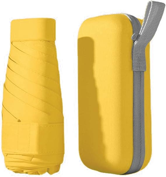 Compact Mini Umbrella Windproof Travel Umbrella with Storage Case Foldable Umbrella Lightweight Small Umbrella 14cm 90cm