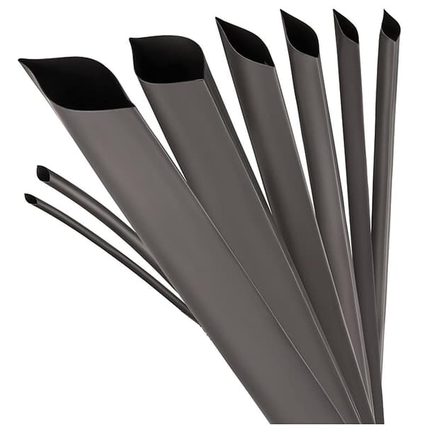 Sort krympeflex (pr. meter med lim) - Ø 15 mm 1 meter Kit 3:1 - Til loddeforbindelser til kabelisolering
