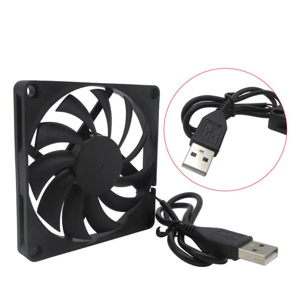 1 st 5V 0,25A 80mm 80 x 10mm 8cm DC Borstlös USB-anslutning för