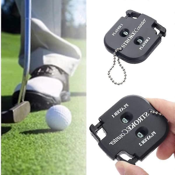 Golf Scoring Counter - Square Score Counter for Players, Convenient Counter for Golf Strokes and Putts - 2 Pcs Black