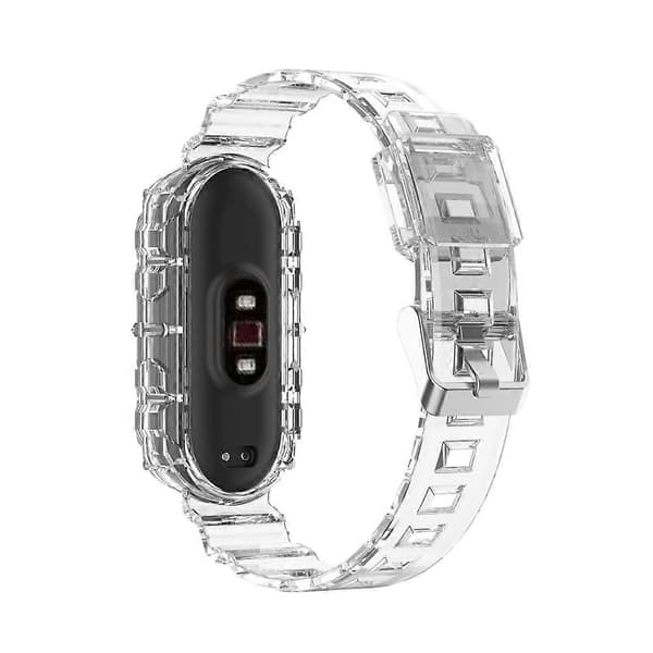 Transparent White Silicone Replacement Bands for Xiaomi Band 7 - Stylish and Adjustable