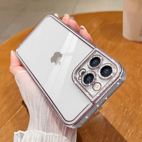 Skal för iPhone 14 Pro Transparent Söt, Roséguld