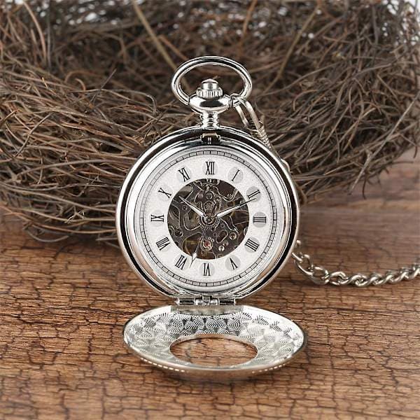 Mechanical Hand-wound Pocket Watch, Manual Movement, Pendant, Antique Clock with Chimes