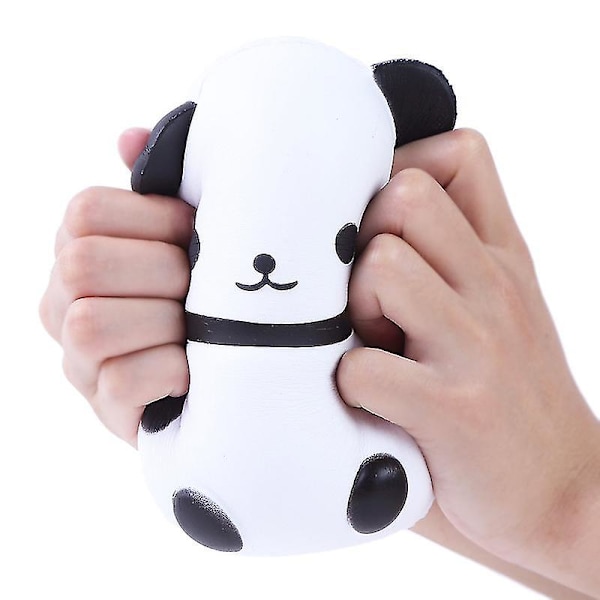 Kawaii Panda Mjuk Långsam Uppgång Kreativ Djurdocka Mjuk Kläm Leksak Bröd Doft Stressavlastning Roligt Barn Vuxen Present Vit