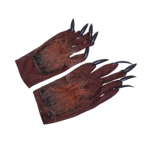 1 par varg handskar kostym djävul handskar halloween varg handskar