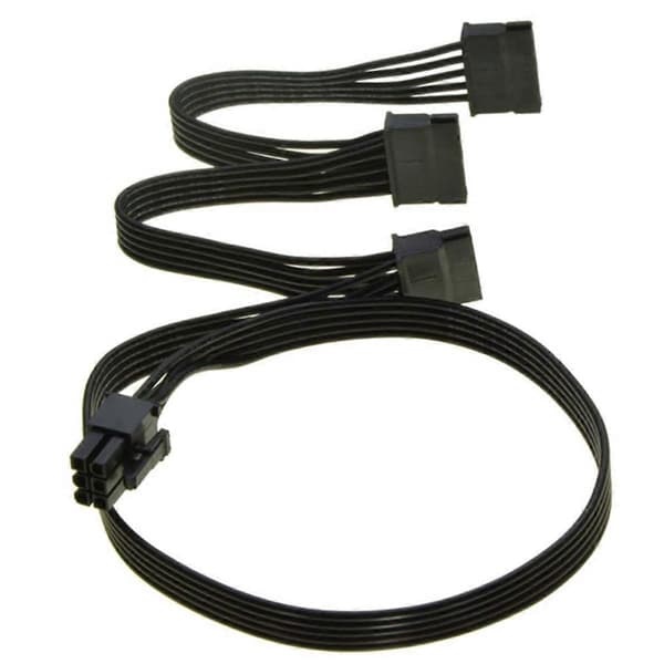 PCIe 6-pin han til 3 SATA strømforsyningskabel til Seasonic Focus-serien