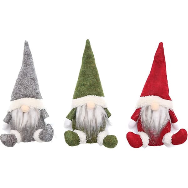 Tomte Julepynt, Håndlagde Plysj Tomter Julenisse Tomte