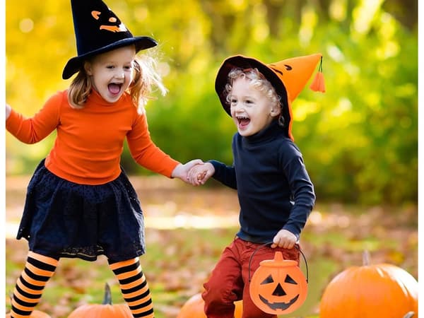 Halloween-spand græskar - Stor slikskål til børn 86