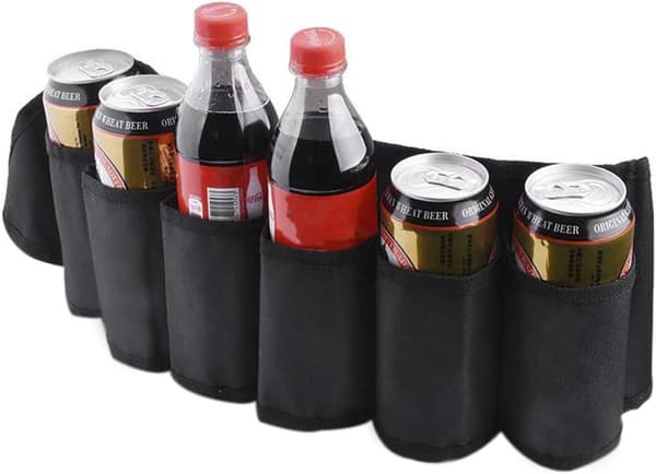 Belteholder rommer 6 drinker - for camping - fotturer - utendørsfest