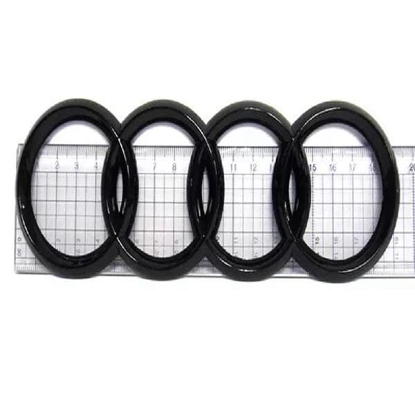 Svart blank bakluke ring emblem for Audi A3 A4 S4 A5 A6 S 192x62mm-XF36-