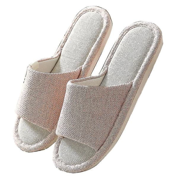 Åben Tå Tøffel med Memory Foam, Bløde Hjemmesko for Komfort. 5 5