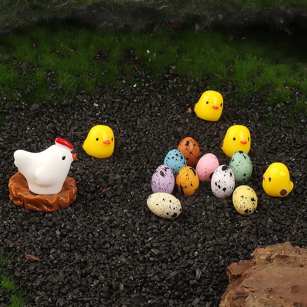 50 Easter Eggs, Moss Miniature Landscape Decorative Ornaments, Landscape Decorations
