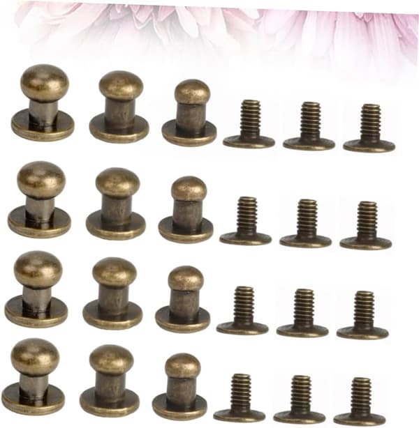 Lædernitte- og nitteskrue-sæt 72 stk. DIY-hardwaretilbehør Tykke flankenegle Mini-nitter Robuste læderfastgørelser