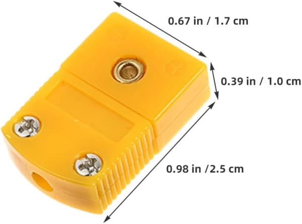 2 par termoelementtrådanslutning K-typ stickproppadapter hane- och honkontakter