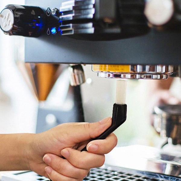 2 kpl Kahvi- ja espressokoneen ryhmäpään nylonharja Kahvin puhdistustyökalu - Nylonkulmainen palamattoman kahvin puhdistustyökalu