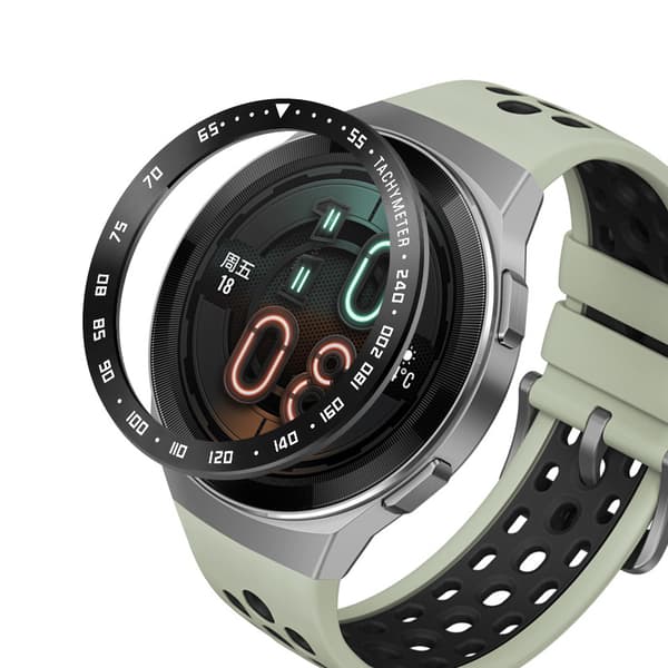 Stilfuld Sort & Hvid Ramme til Huawei Watch GT2E
