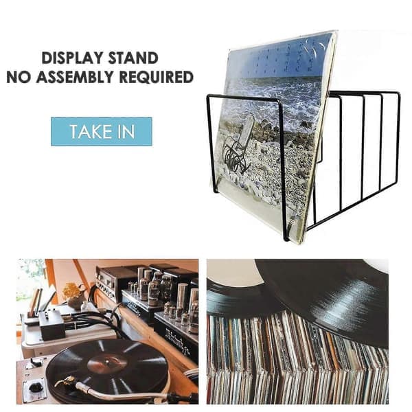 Metal Vinyl Record Display Shelf Turntable Storage Rack Exhibition Stand Holder A