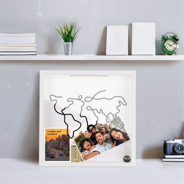 1 Adventure Box, Travel Shadow Box, Ticket Shadow Box with Slot, Memory Boxes for Souvenirs D