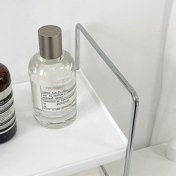 Dobbeltlags skrivebordshylde Parfumeopbevaringsstativ Kosmetik Hjørnefinishing Boligindretning Aromat