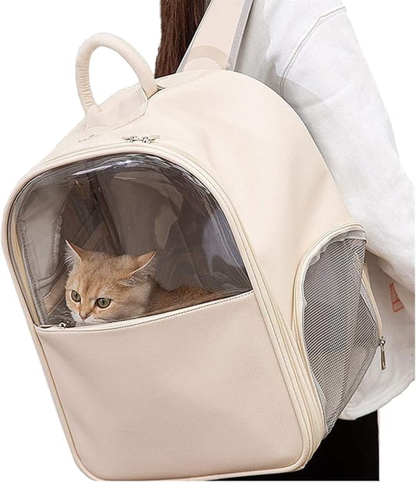 Pet Backpack, Small to Medium Dog, Cat Carrier Bag C-FF-