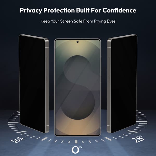 2-pack Samsung S25 Ultra Privacy Screen Protector - Tempered Glass | [Automatic Installation] - Bubble-Free