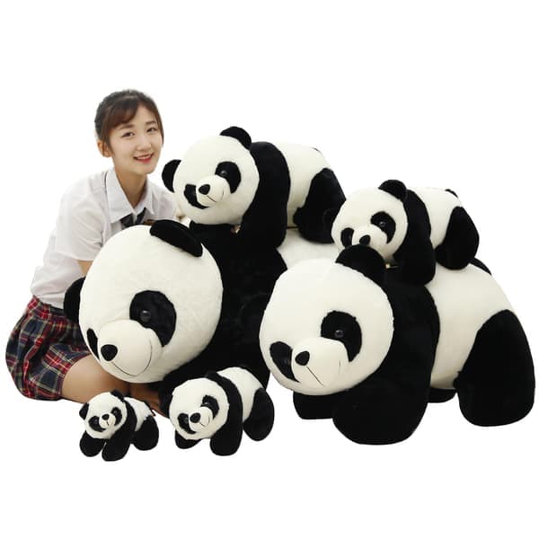 Cute Lying Panda Plush Toy Panda Doll Rag Doll 20cm 20cm