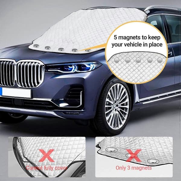 Car Front Window Sunshade, Car Sunshade, Windshield with Magnet, Foldable Cover, UV Protection