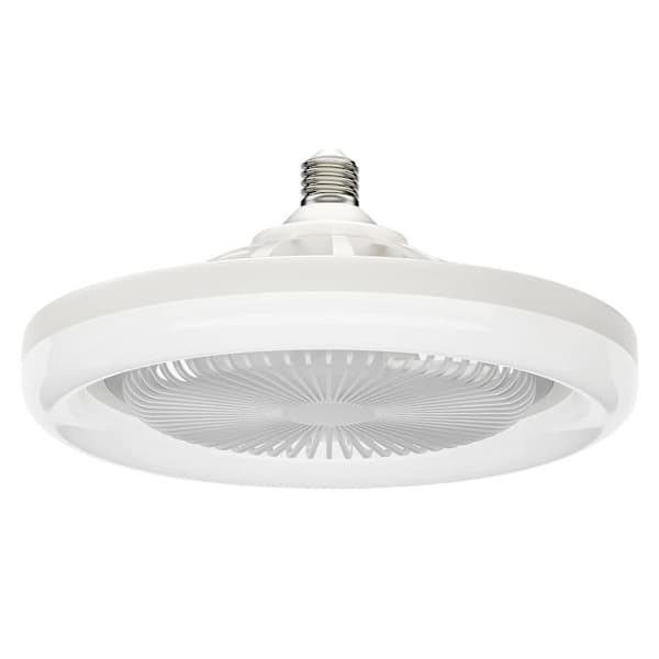 LED Fan, Lamp with E27 Socket, Rotating Mini Ceiling Fan Lamp, with Remote Control