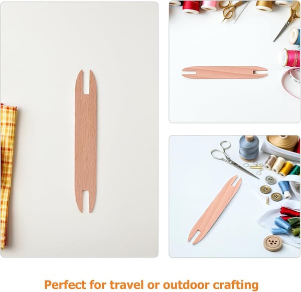 4 st trä DIY vävskyttel hantverksmaterial för stickad tröja halsduk gobeläng vävstickor
