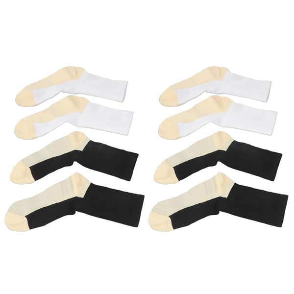 Fodboldstrømper med dæmpning, hvide og sorte, skridsikre, nylon, åndbare fodboldstrømper til mænd og kvinder, hvide og sorte, one size