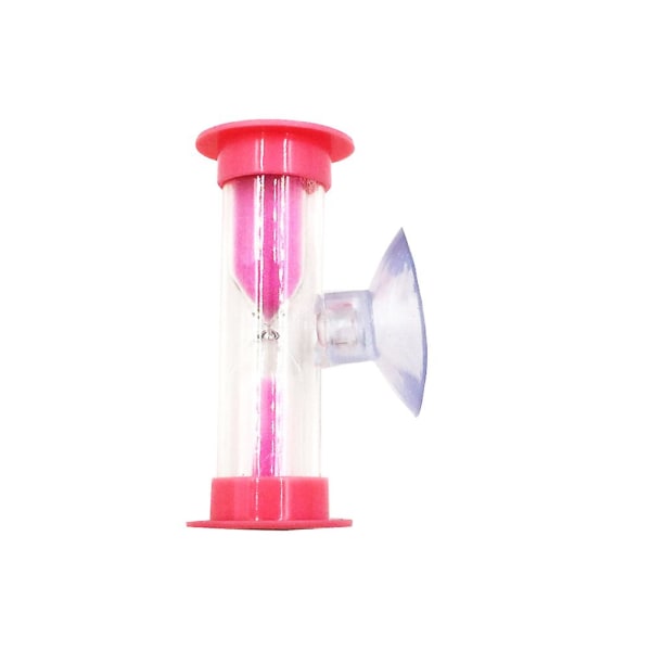 3 minuters timglas med sugkopp Avtagbart sandglas för barnspel (rosa) rosa Pink