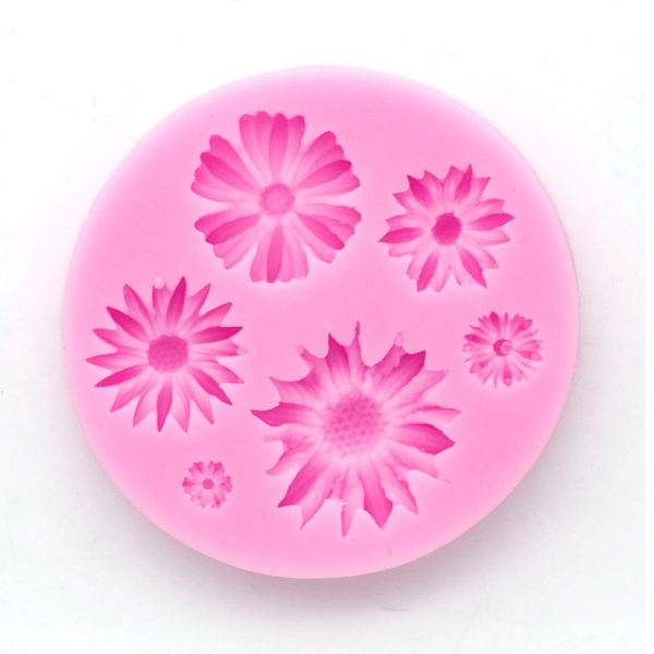 3D Blomster Silikoneform Kage Fondant Chokolade Bageform Bageværktøj pink pink