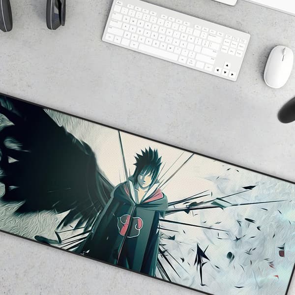 Musematte Anime Tegneseriemønster Rektangulær Sklisikker Gummi Gaming Musematte for Hjemmekontor [CMP429] Ca. 90x40cm / 35.4x15.7in(F572)