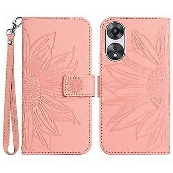 Wallet Case for Oppo A58 4G Sunflower Pattern Stand Leather Case with Hand Strap Style D Style D