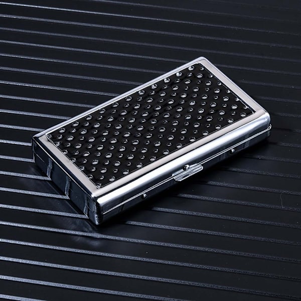 Leather Cigarette Case with Water Drop Pattern - Holds Regular, Slim, and Extra Slim Cigarettes