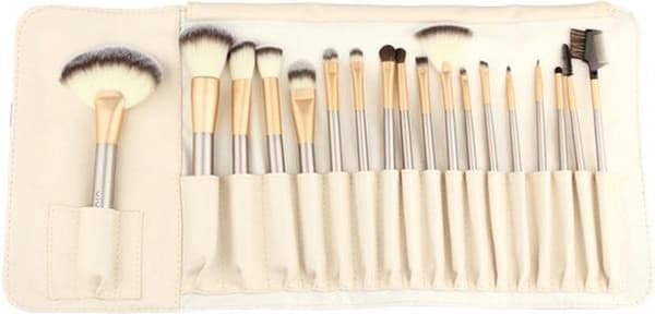 Makeup Brush Set, 18-Piece Professional Cosmetic Tool with Storage Bag, Super Soft 3D