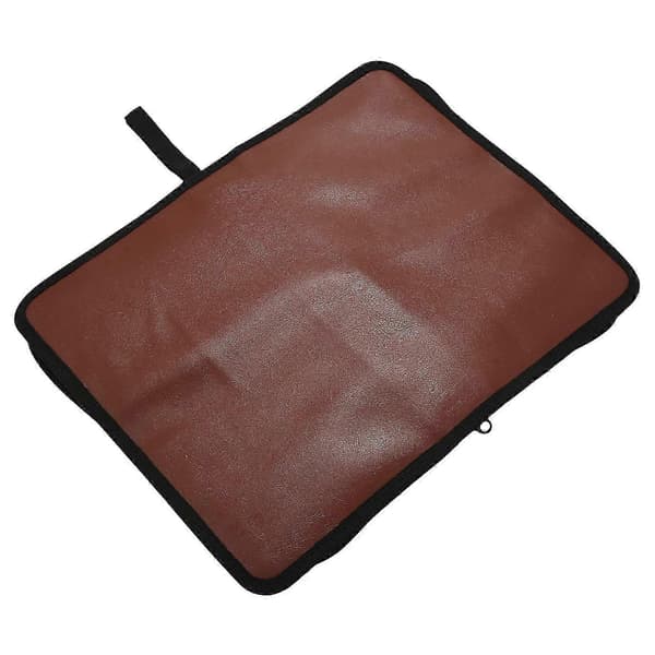 80-Disc Portable Leather Zipper Storage Case for CD DVD Hard Drive Album - Brown