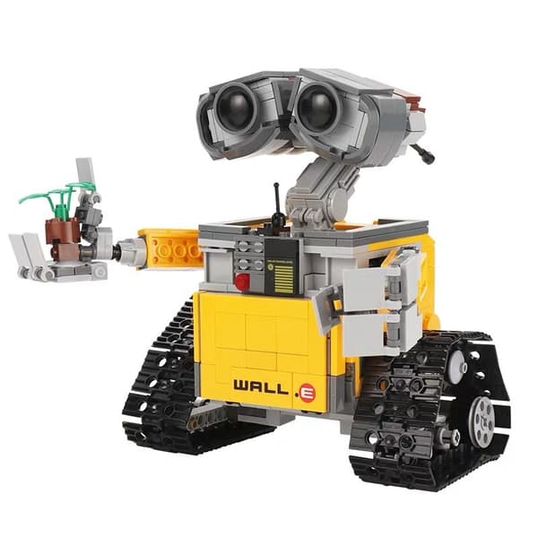 WALL-E robot små partikel pussel byggklossar gränsöverskridande fjärrkontroll barn programmeringsleksaker{wh}