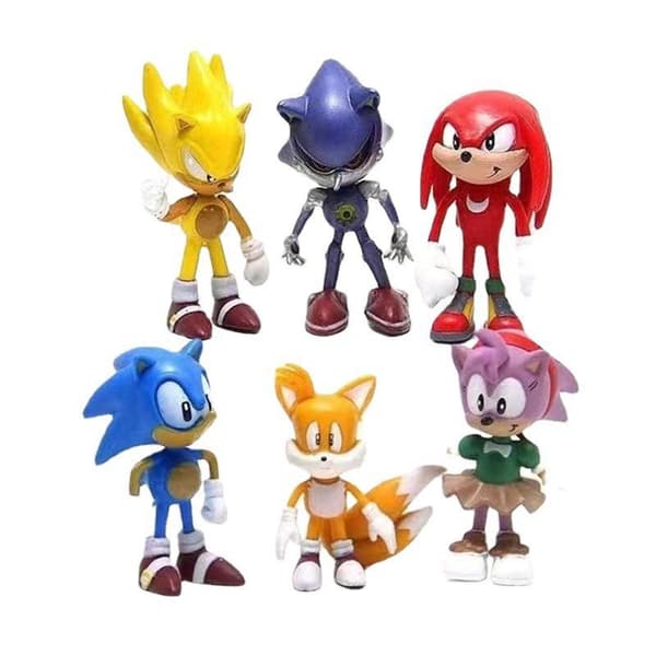 First Generation 6 Sonic Figures, Super Sonic Mouse, Flying Mouse Toys, Game Models, Dolls and Decorations