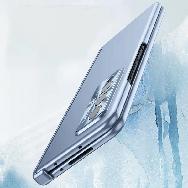 Compatible Samsung Galaxy Z Fold 4 Case with S Pen Holder & S Pen, Hinge Protection Case Electroplated with Screen Protector