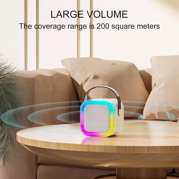Portable Karaoke Machine, Wireless Speaker with Microphone for Home & Outdoors